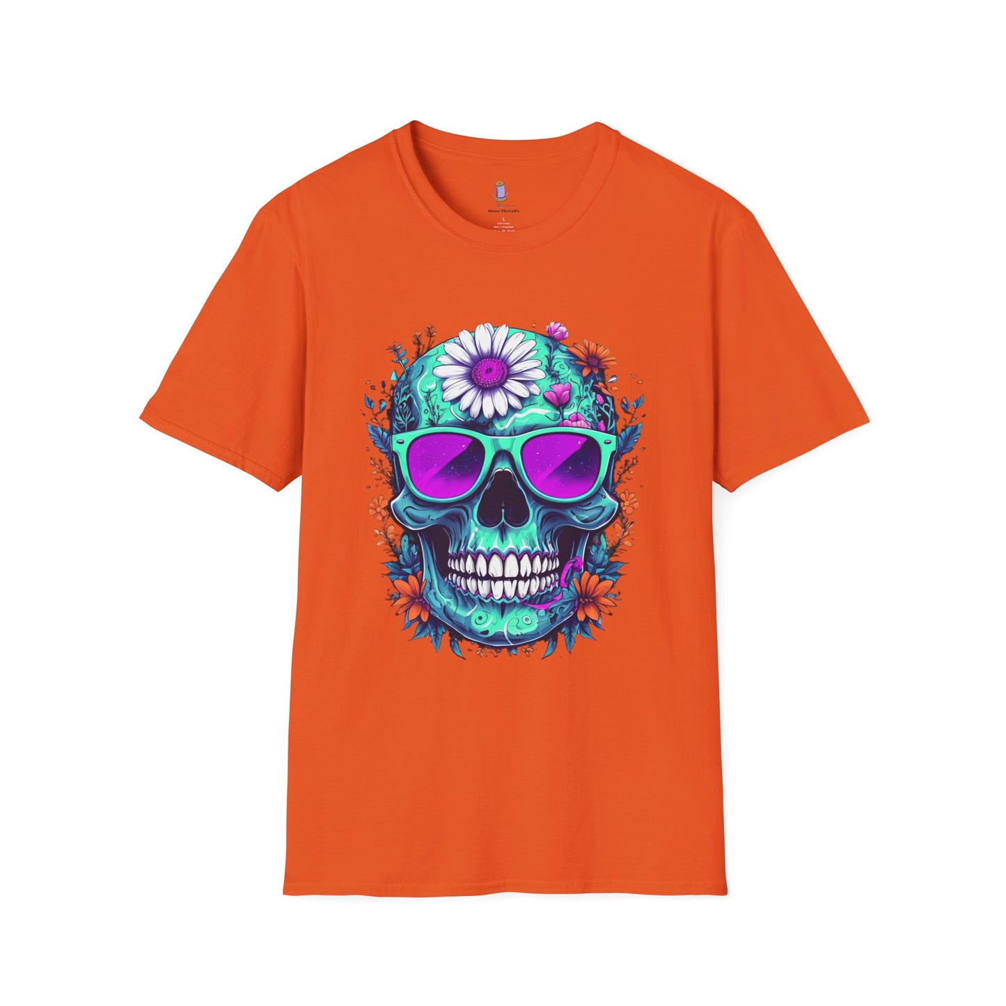 Vibrant Skull Graphic Tee, Edgy Unisex T-Shirt, Festival Wear, Vintage Inspired Tops, Halloween Must-Have, Cool Casual Style