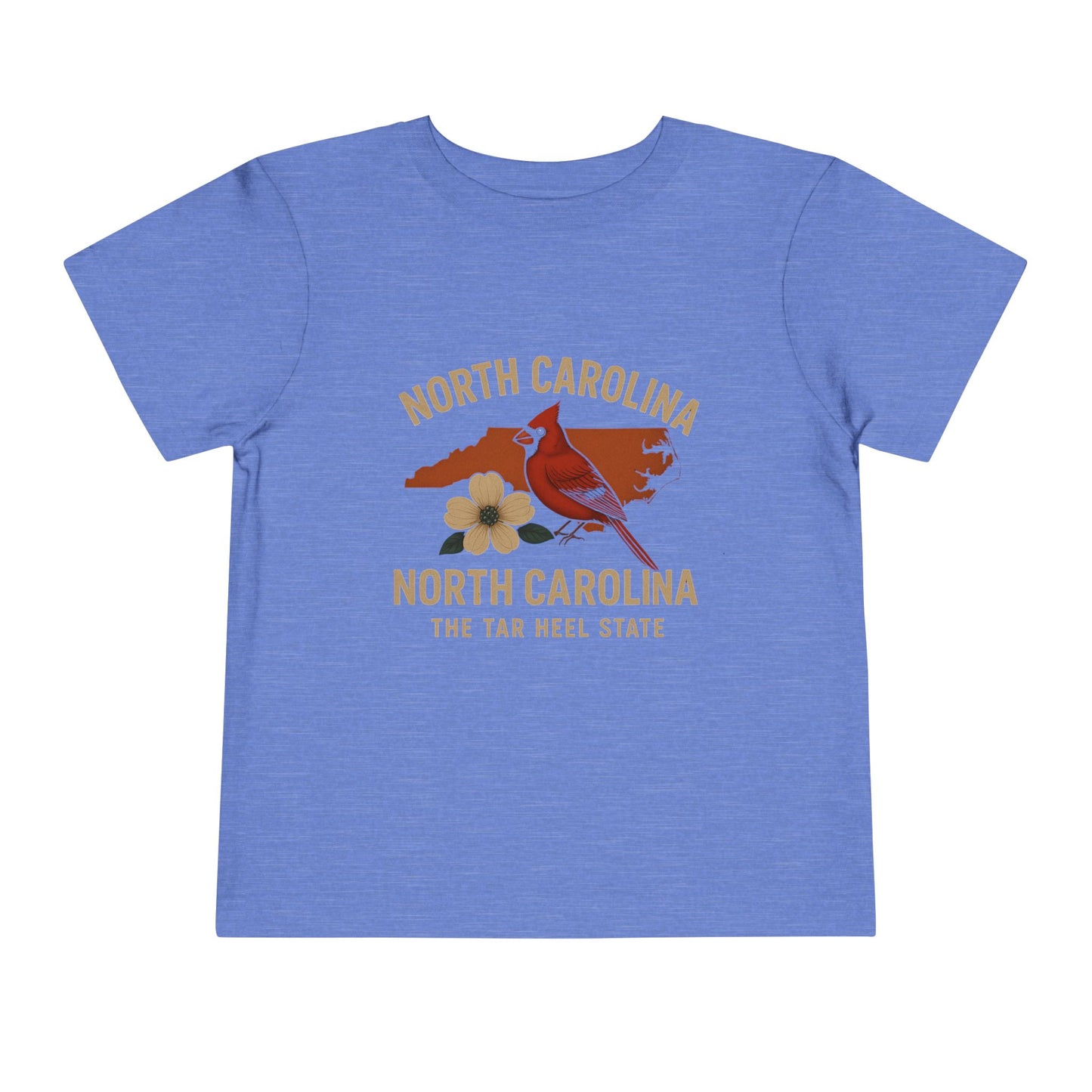 Toddler Tee - NC Cardinal and Dogwood Flower Design