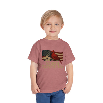 NC Cardinal & Dogwood Toddler Christmas Tee