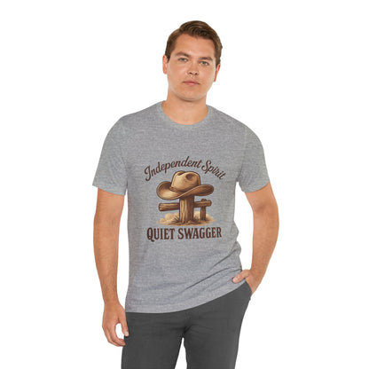 Quiet Swagger Cowboy Tee — Independent Spirit Western T-Shirt