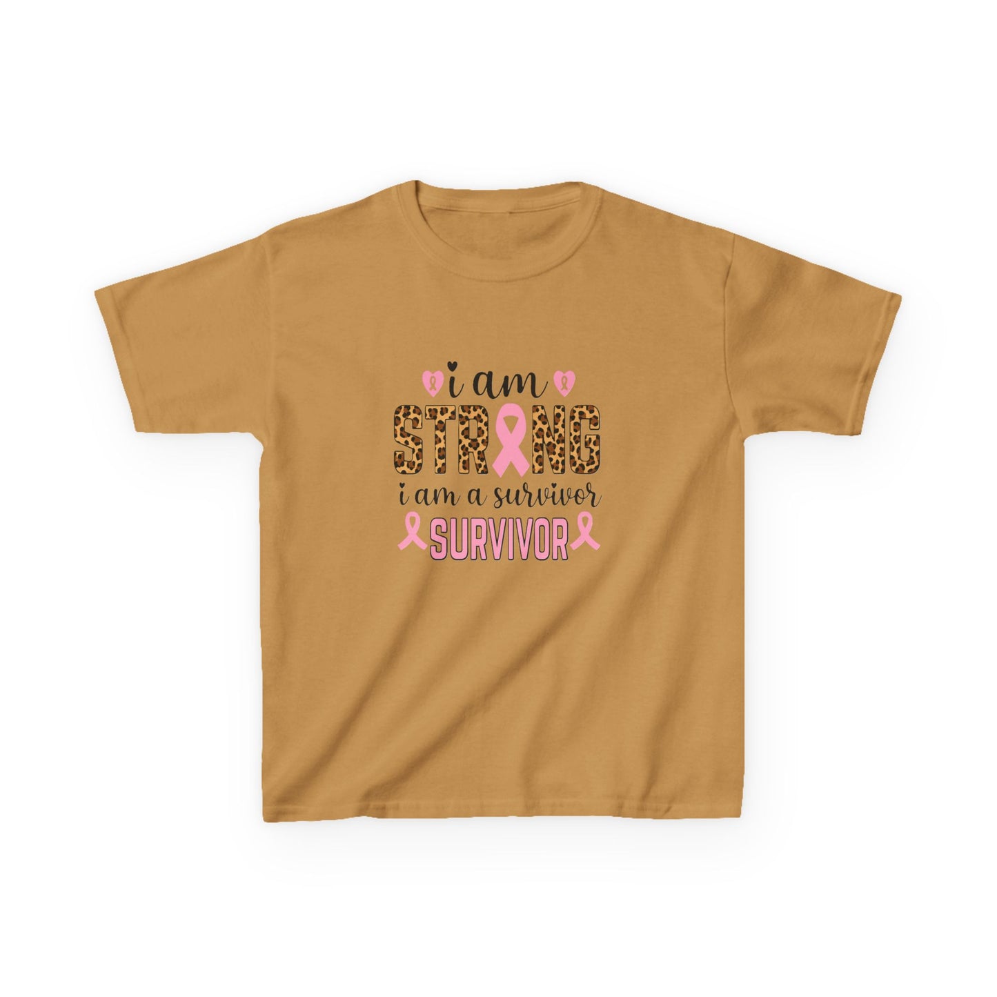 Breast Cancer Awareness Dinosaur Tee - I Am Strong Survivor