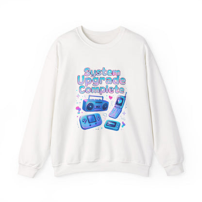 Crewneck Sweatshirt — "System Upgrade Complete" Retro Gaming Graphic