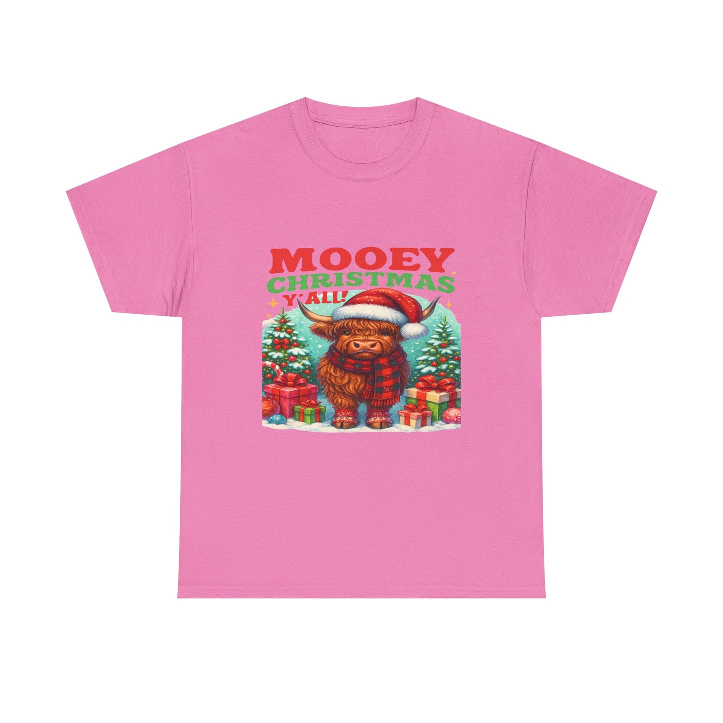 Christmas Highland Cow Tee