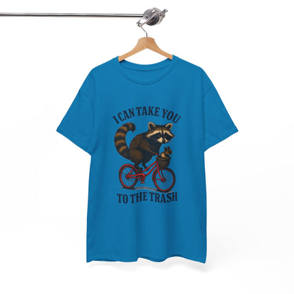 Cotton Tee Vintage Raccoon Bicycle Graphic Shirt