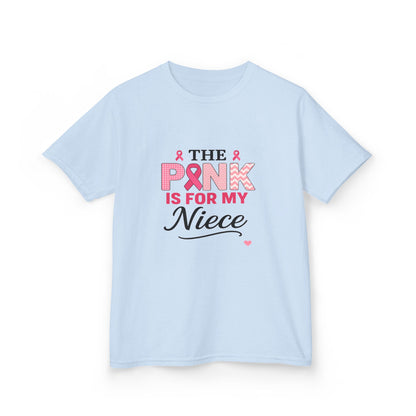 Pink Ribbon Niece Christmas Dino Tee