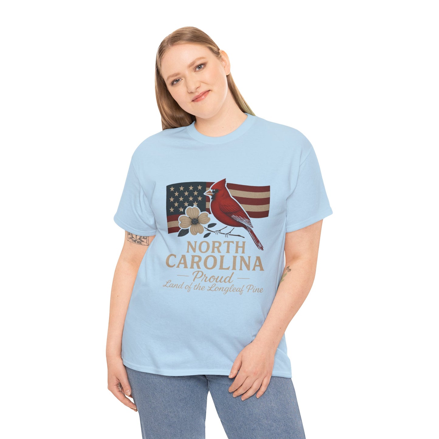 NC Pride: Cardinal, Dogwood & State Flag Tee