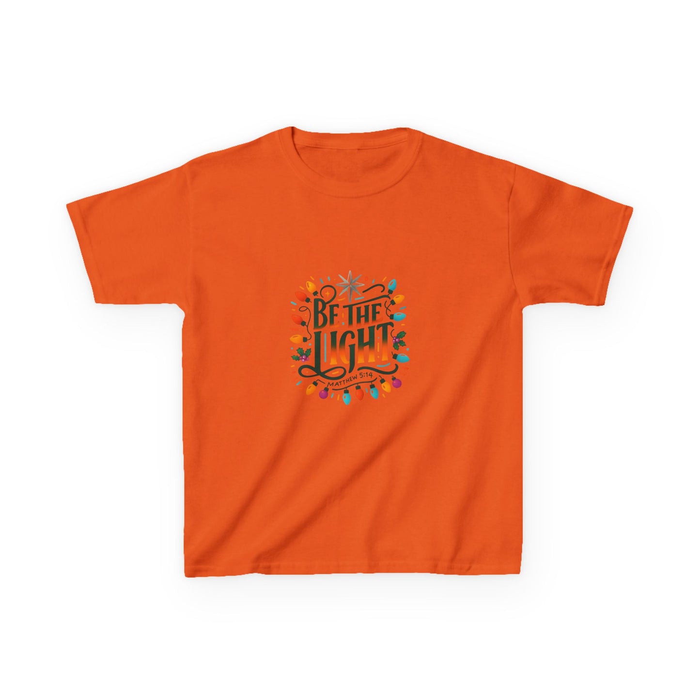 Be the Light Christmas Dinosaur Kids Tee