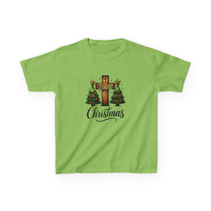 Jesus & Christmas Dino Tee - Christian Kids Christmas Shirt