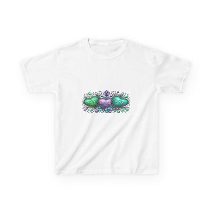 Live Laugh Love Dinosaur Heart Kids Christmas Tee