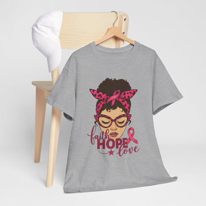 Hope, Faith, Love: Breast Cancer Awareness Tee