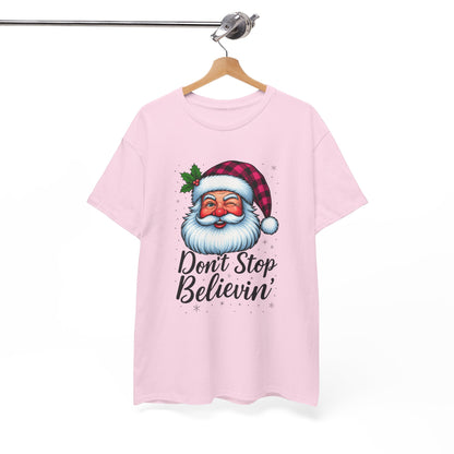 Santa Believin' Pink Holiday Tee