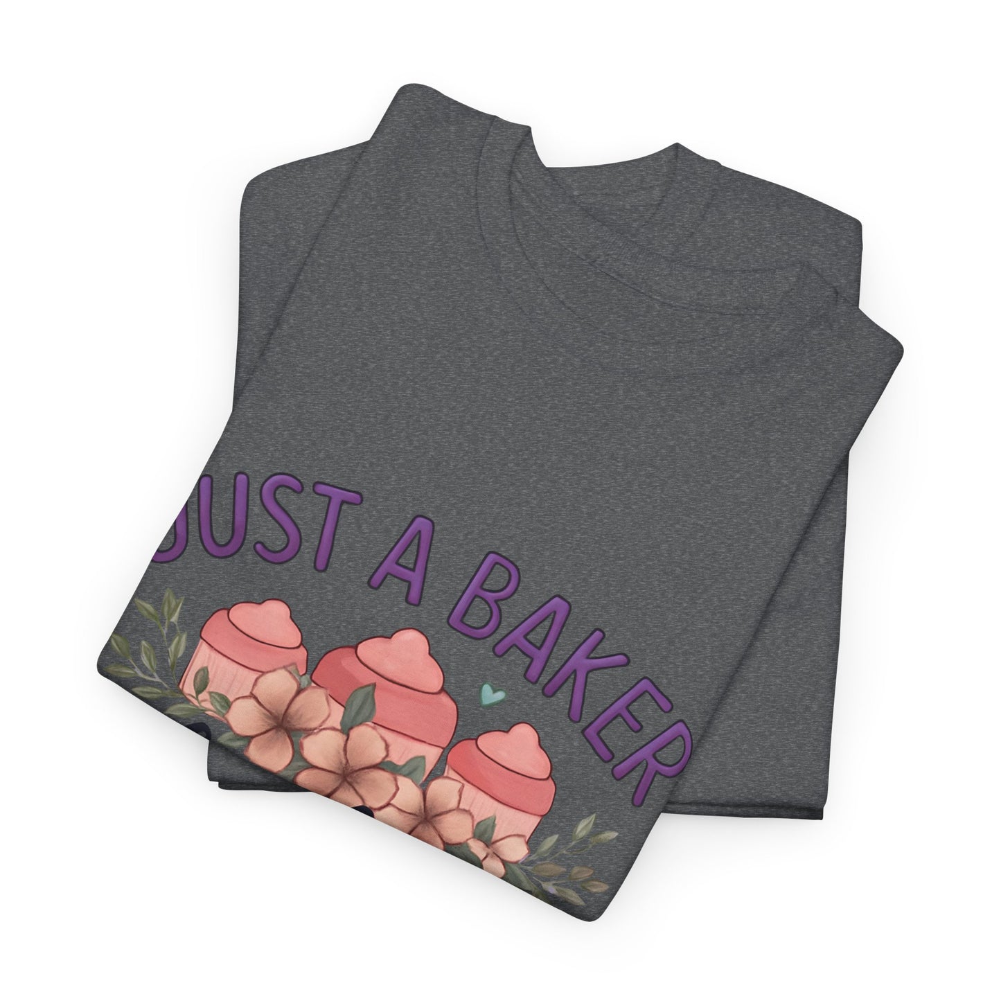 Baking Lover Tee with Cupcake and Rolling Pin Design