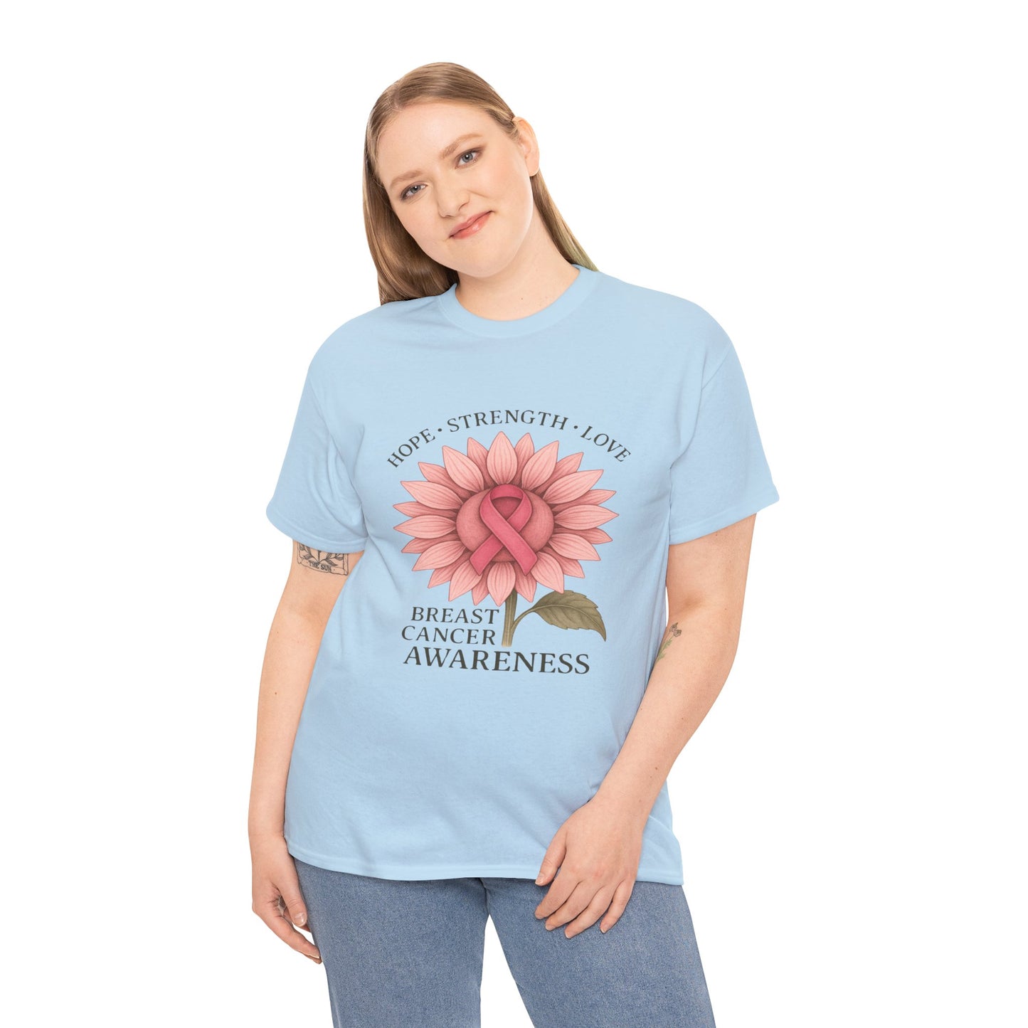 Hope Flower Breast Cancer Awareness Tee