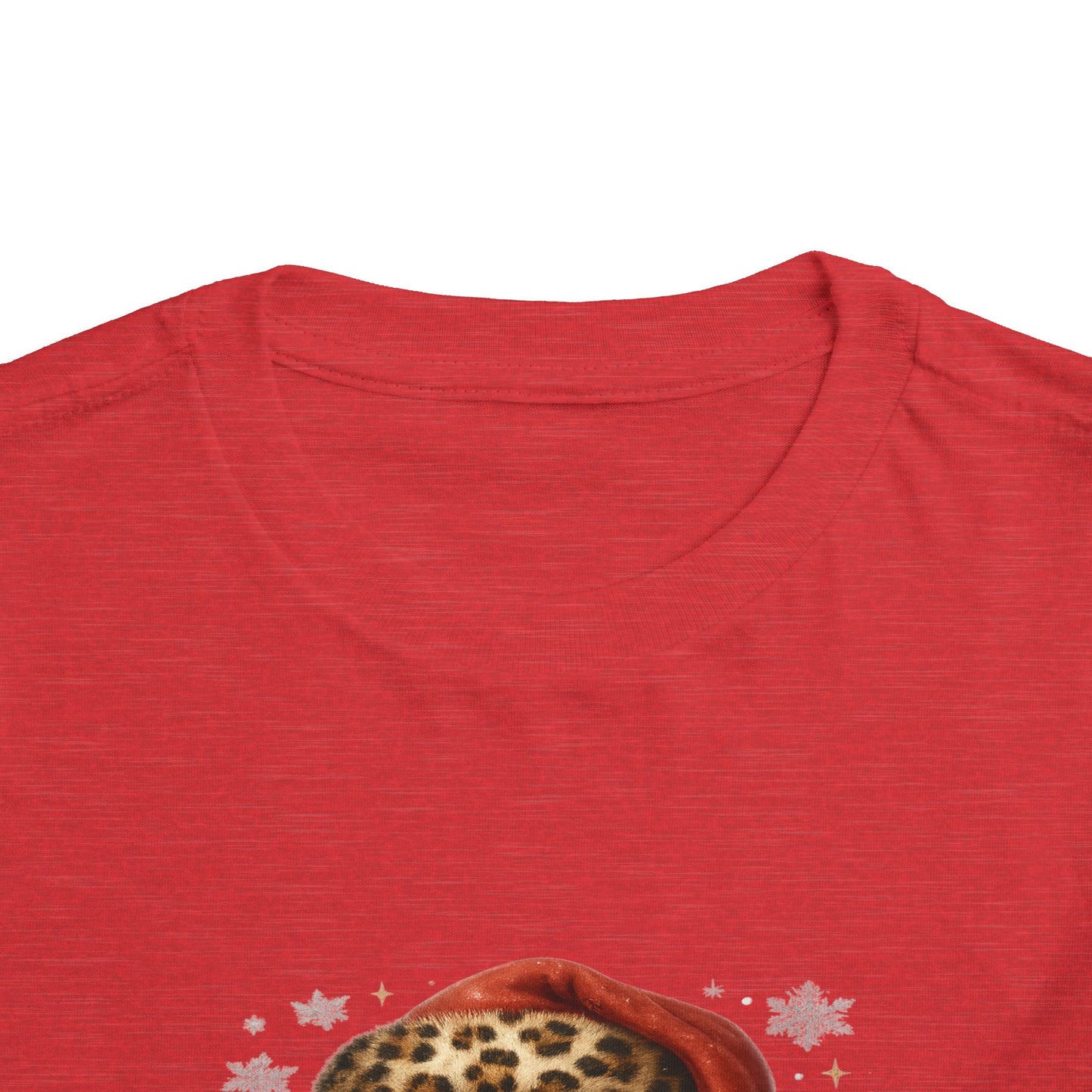 Believe Santa Leopard Print Toddler Christmas Tee