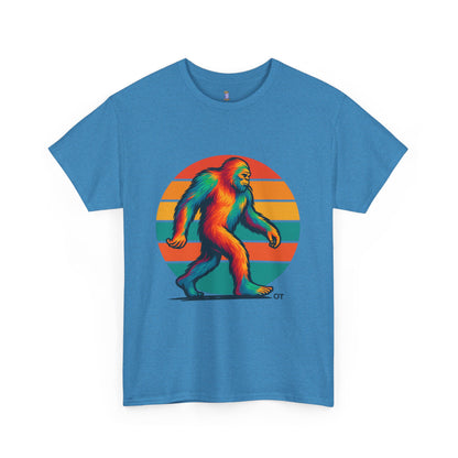 Colorful Bigfoot Unisex T-Shirt, Fun Graphic Tee for Nature Lovers, Perfect for Holidays, Festivals, Camping, Gifts