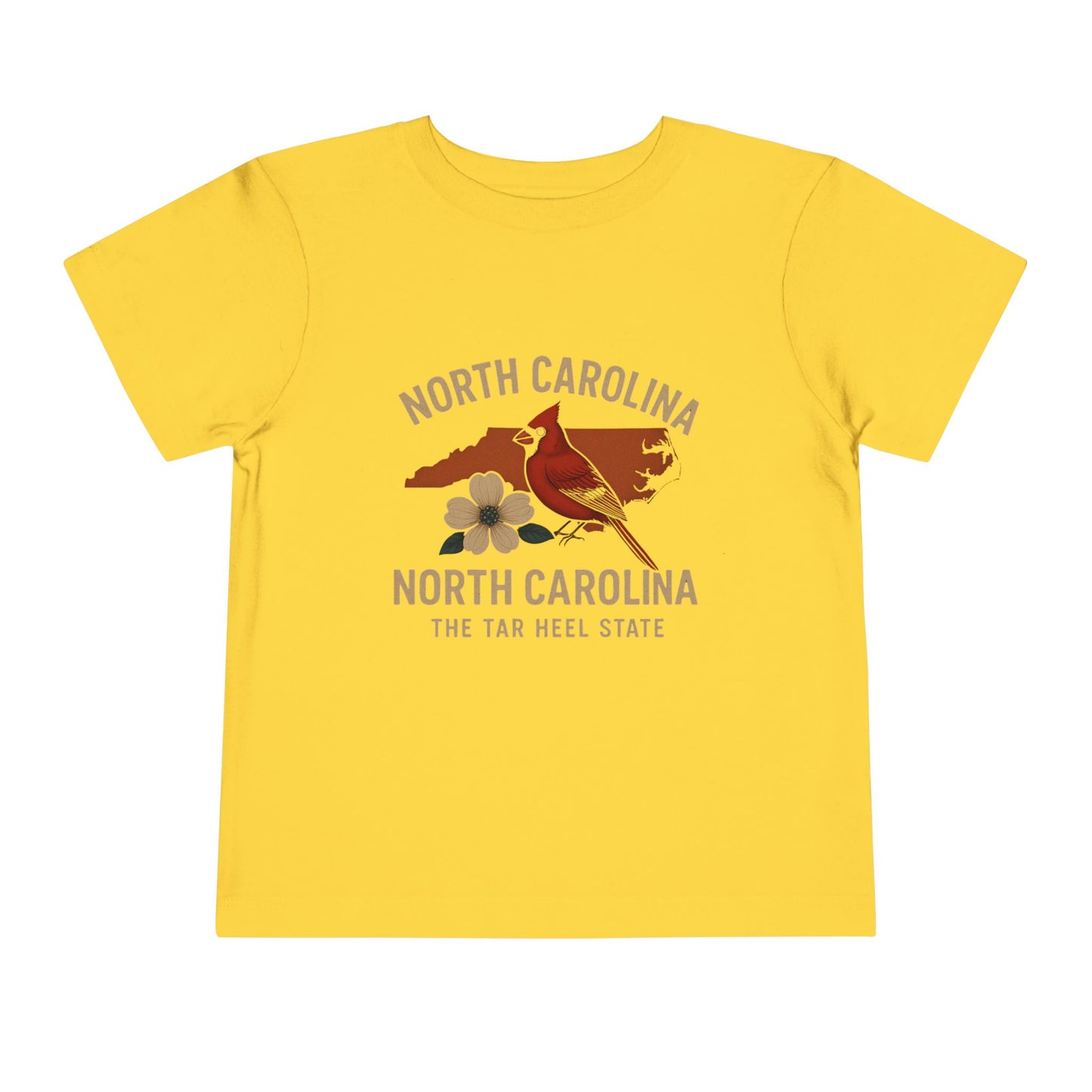 Toddler Tee - NC Cardinal and Dogwood Flower Design