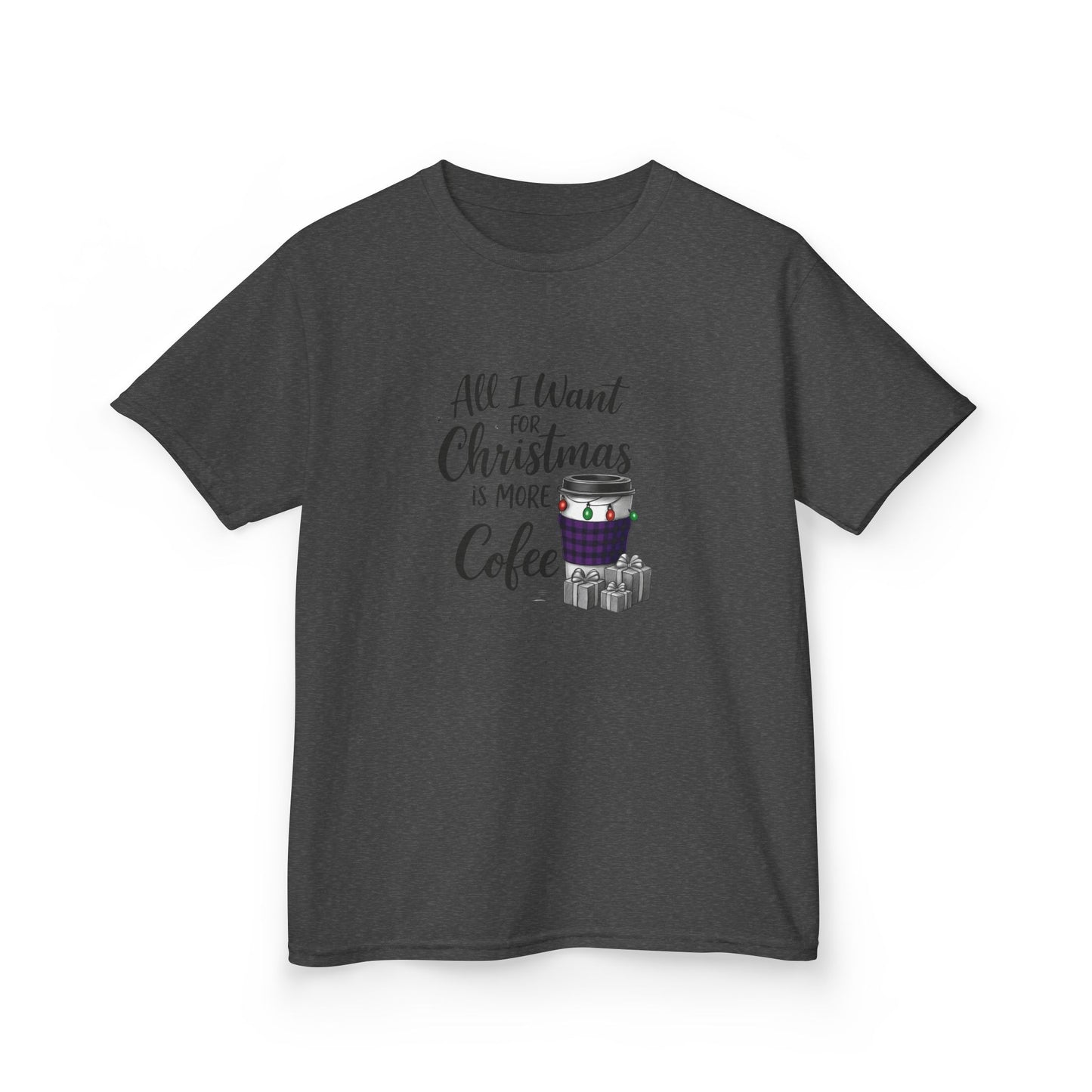 Christmas Coffee Dino Tee | Holiday Kids Shirt