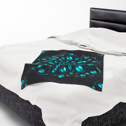 Luxe Velveteen Plush Blanket - Cozy Home Decor, Mandala Design, Gift for Her, Perfect for Winter, Soft Throw Blanket
