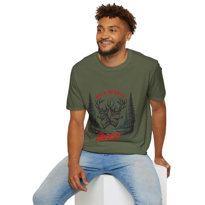 Wild Beauty Deer T-Shirt, Nature Lover Tee, Wildlife Gift, Unisex Tee, Rustic Home Décor