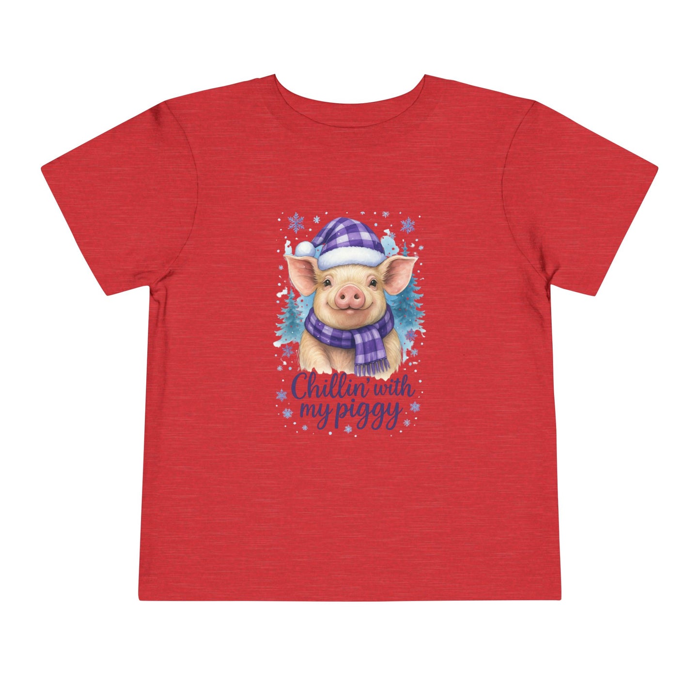 Chillin' Piggy Toddler Christmas Tee