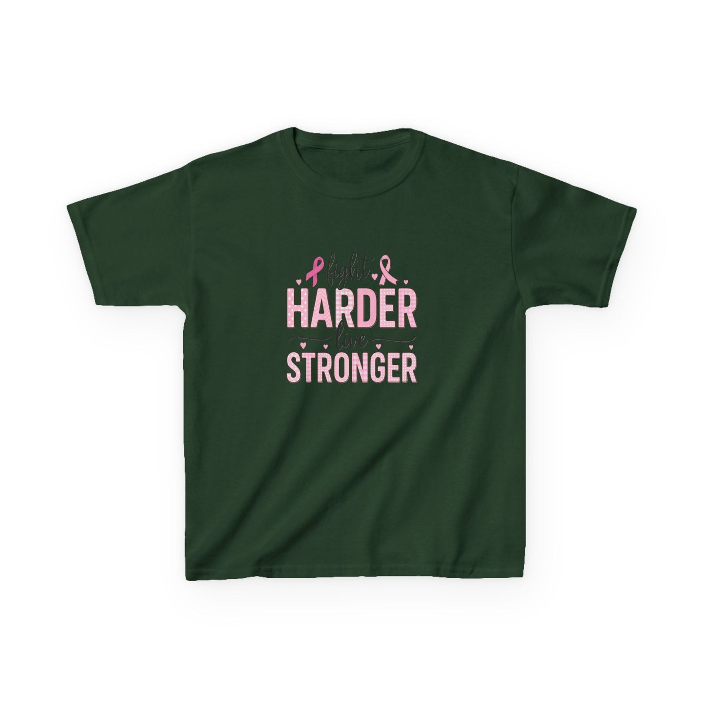 Fight HARDER Live STRONGER - Breast Cancer Awareness Tee