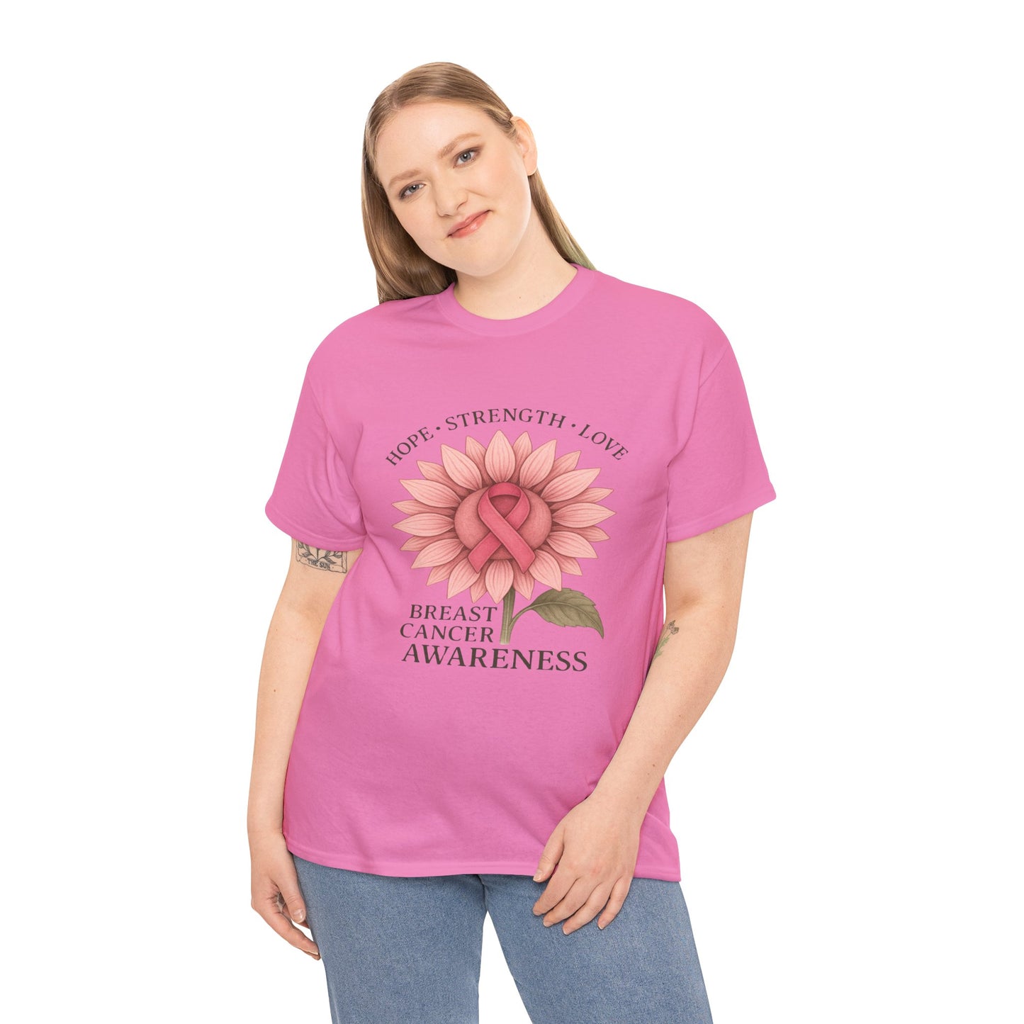 Hope Flower Breast Cancer Awareness Tee