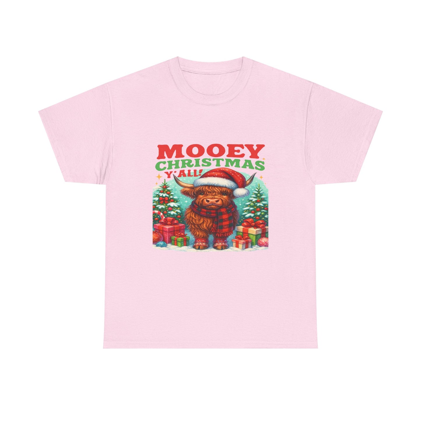 Christmas Highland Cow Tee