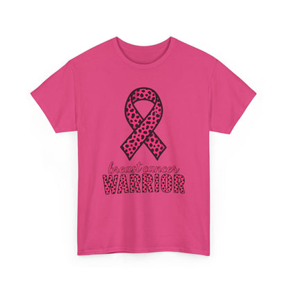 Pink Leopard Ribbon Breast Cancer Awareness Tee