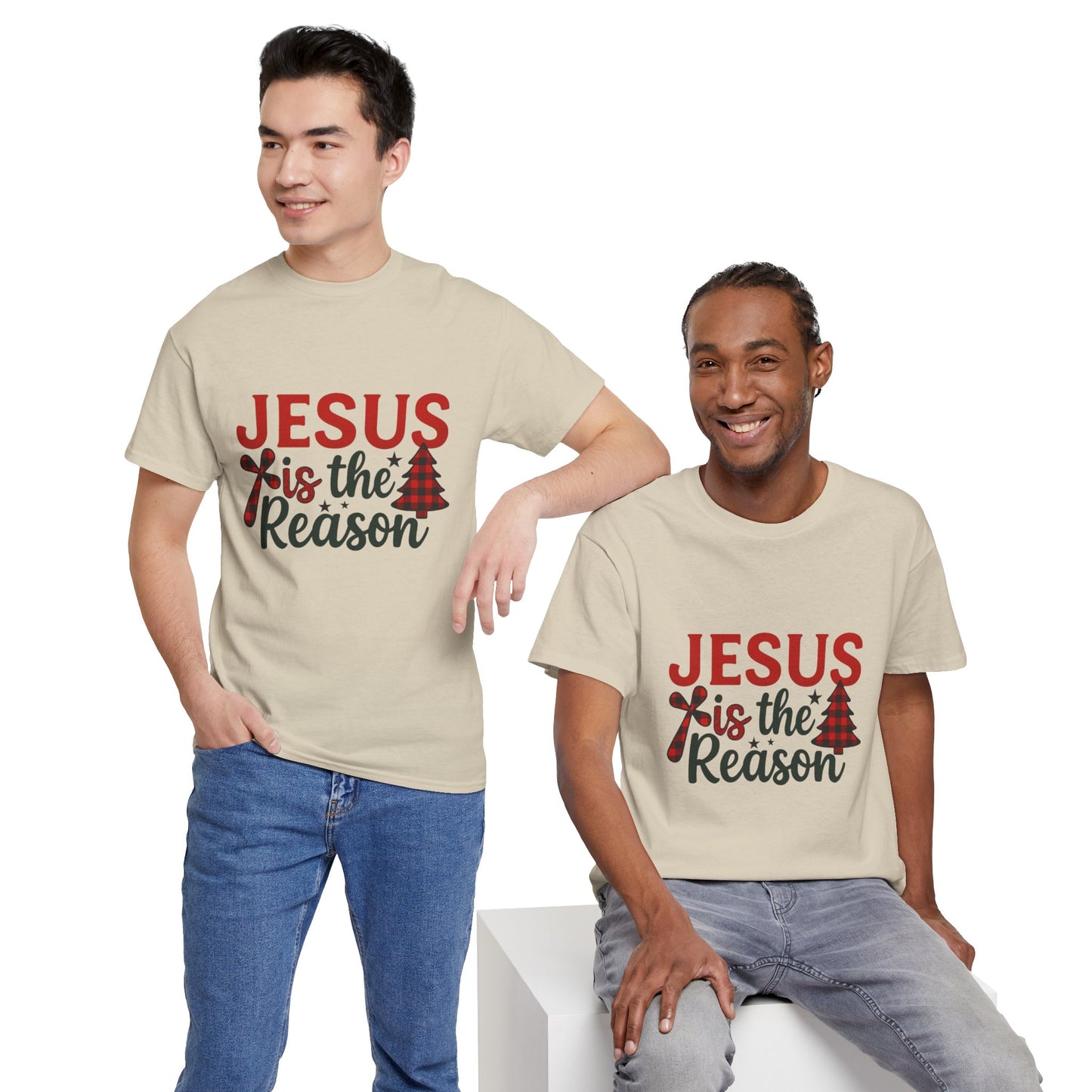 Jesus is the Reason Christmas Tee - Faith-Based Holiday Gift