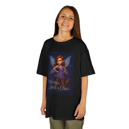 Whimsical Fairy Kids Tee, Magical Gift for Birthdays, Playdates, Dance Class, Cute Summer Shirt, Wings Sass & Class