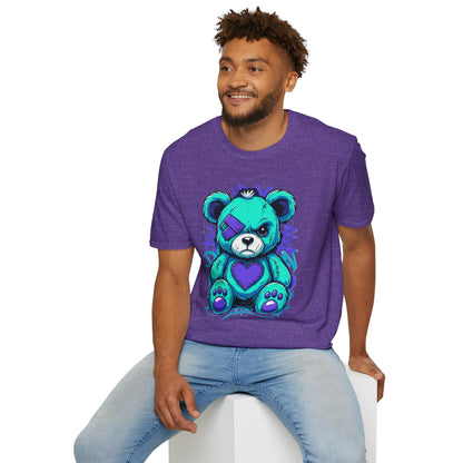 Adorable Grumpy Bear Unisex Softstyle T-Shirt | Cute Graphic Tee, Casual Wear, Gift for Animal Lovers, Birthday Present, Fun Fashion