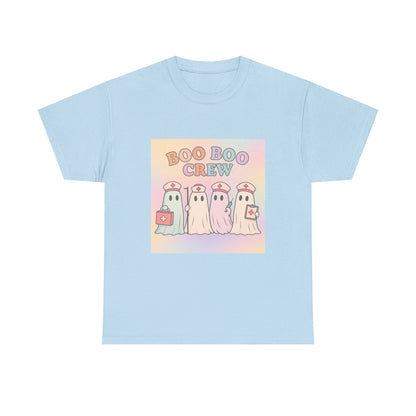 Boo Boo Crew Nurse Ghost T-Shirt – Cute Pastel Halloween Medical Tee