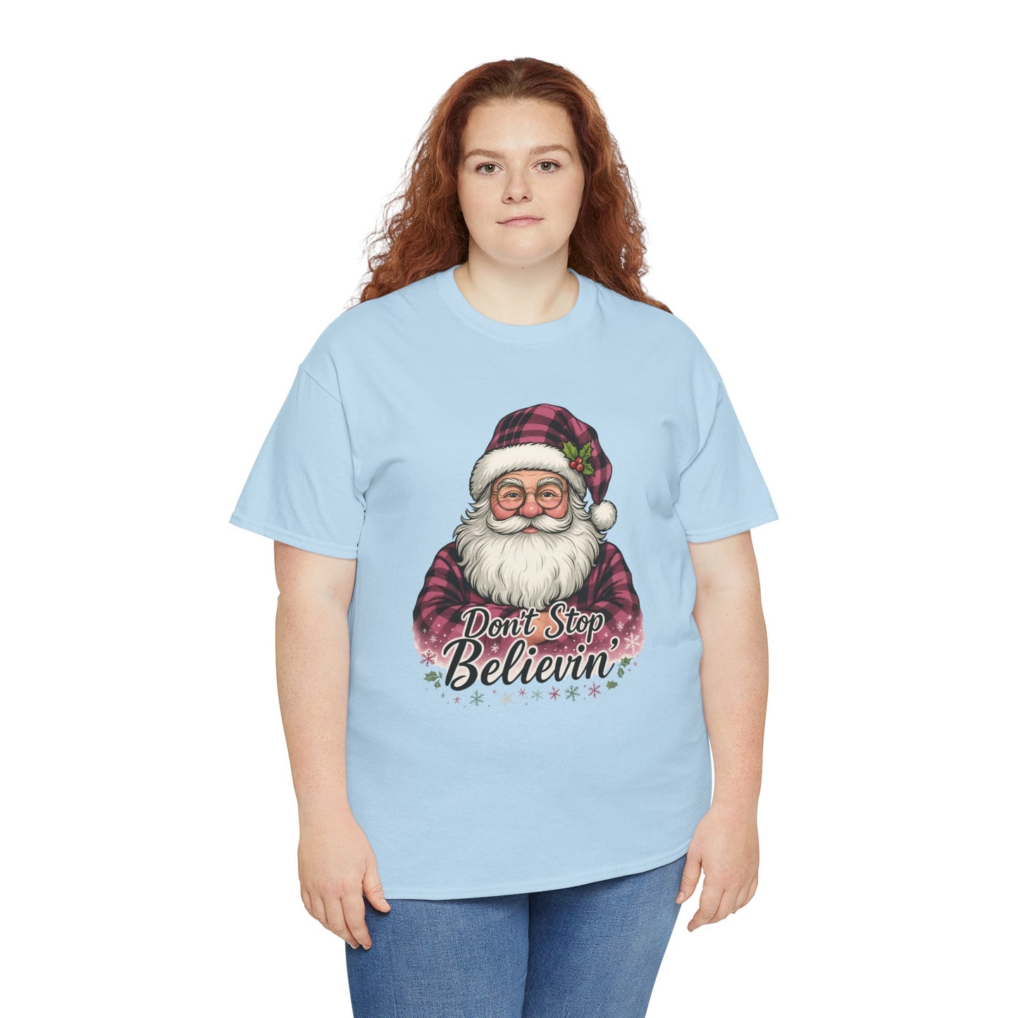 Don't Stop Believin' Santa - Holiday Tee