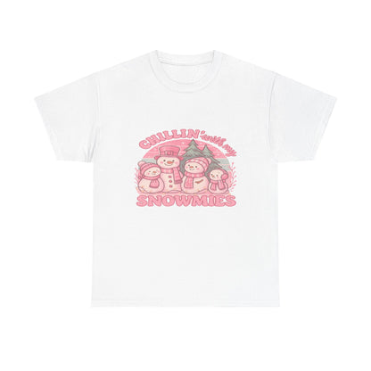 Pink Chillin' Snowmies Tee