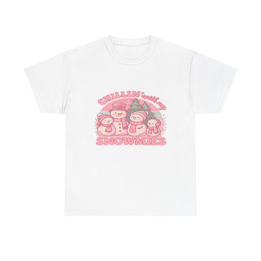 Pink Chillin' Snowmies Tee