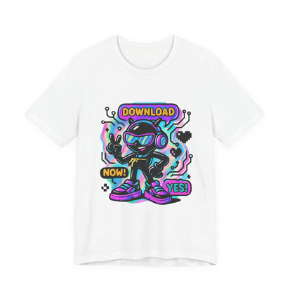 Download Now! Retro Gamer Alien T-Shirt — Neon Vaporwave Gaming Tee