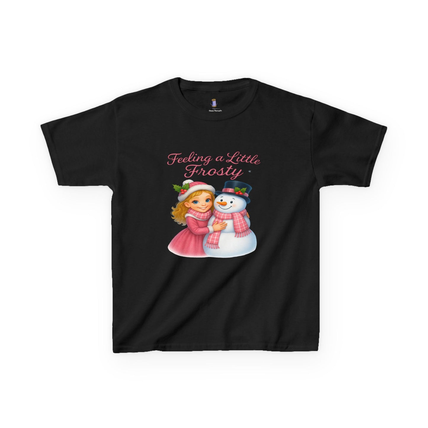 Kids Christmas Tee, Holiday T-shirt for Children, Cute Winter Gift, Frosty Snowman Design, Festive Family Photos