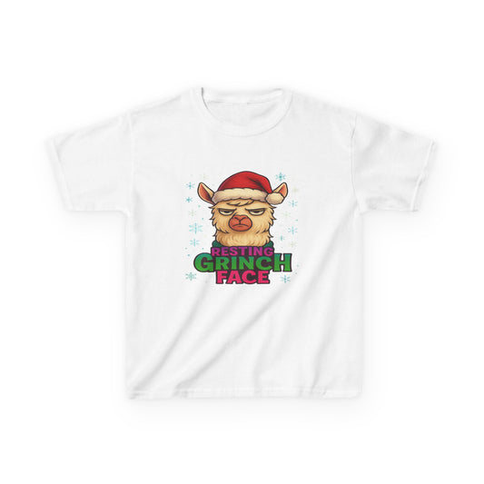 Grumpy Llama Christmas Tee - Resting Grinch Face