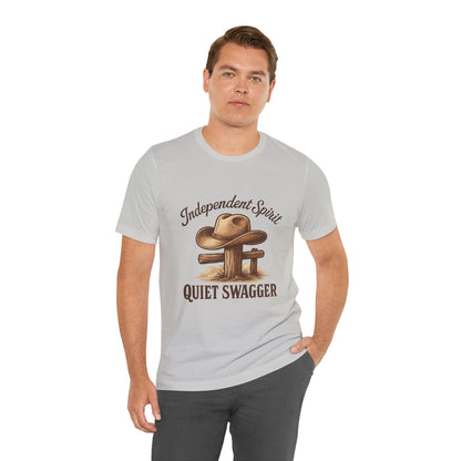 Quiet Swagger Cowboy Tee — Independent Spirit Western T-Shirt