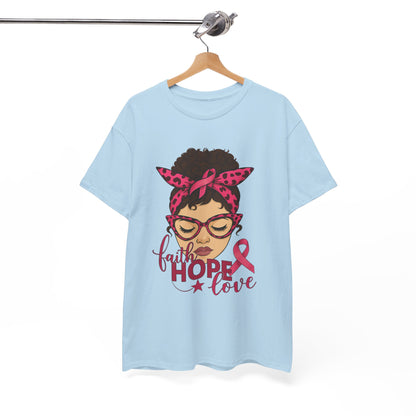 Hope, Faith, Love: Breast Cancer Awareness Tee