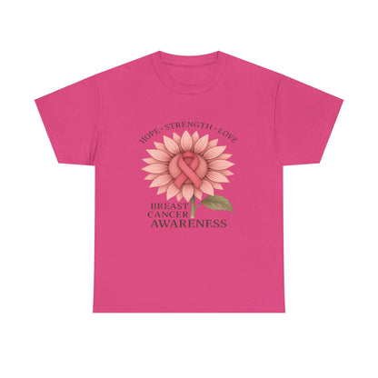 Hope Flower Breast Cancer Awareness Tee