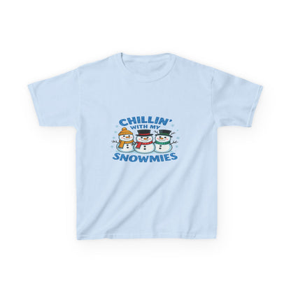 Chillin' with My Snowmies Christmas Tee - Kids Holiday Shirt