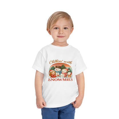 Chillin' With Snowmies Toddler Christmas Tee