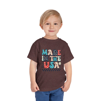 Toddler Tee Vintage Made in USA Retro Smiley Peace Sign Star Design