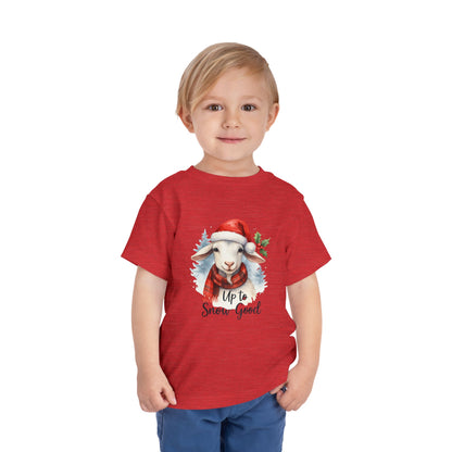 Up to Snow Good Goat Toddler Christmas Tee