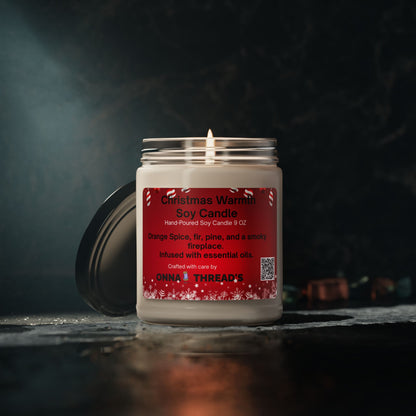 Christmas Warmth Scented Soy Candle, Cozy Home Decor, Holiday Gift, Relaxation Aromatherapy, Festive Atmosphere, Hand-Poured
