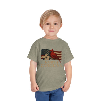 NC Cardinal & Dogwood Toddler Christmas Tee