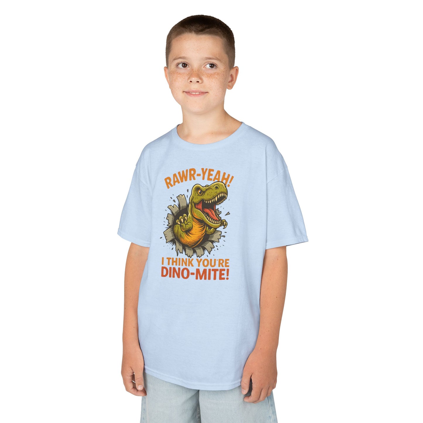 Dino-Mite Kids Tee - Fun Dinosaur T-Shirt for Boys and Girls, Perfect for Birthdays, Everyday Play, Dinosaur Lovers, Casual Wear