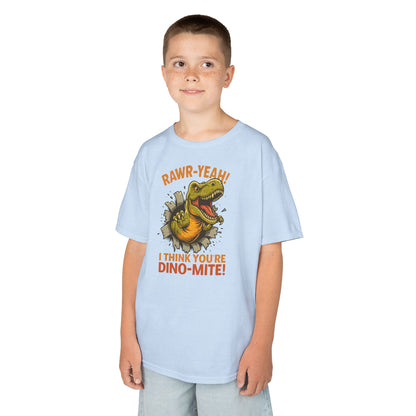 Dino-Mite Kids Tee - Fun Dinosaur T-Shirt for Boys and Girls, Perfect for Birthdays, Everyday Play, Dinosaur Lovers, Casual Wear