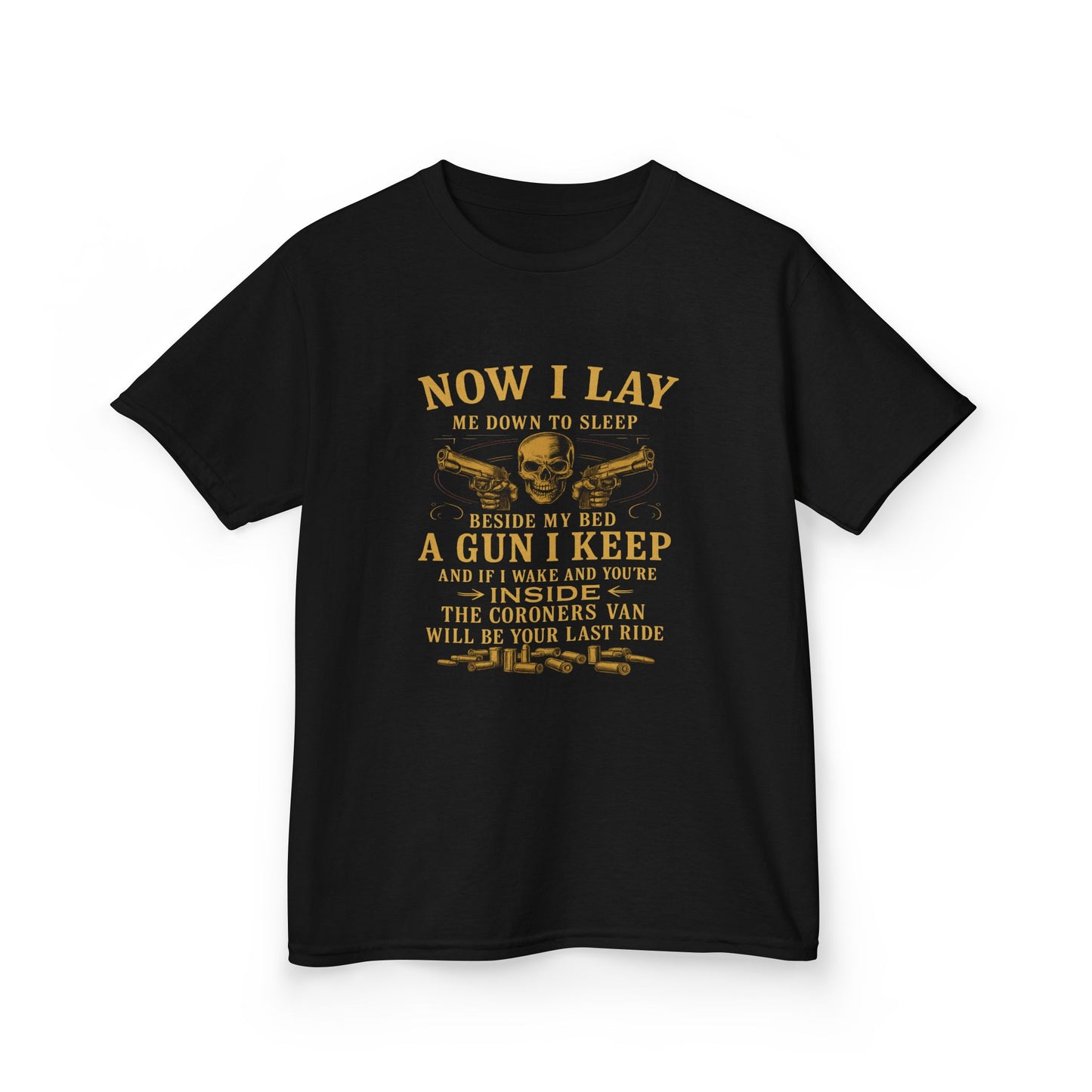 Now I Lay Me Down: Skull & Guns Kids Tee